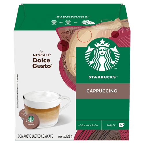 Café em Cápsula Starbucks Cappuccino by NESCAFÉ Dolce Gusto 12 Cápsulas