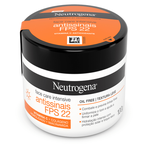 Neutrogena Face Care Intensive Antissinais FPS 22 -  100g