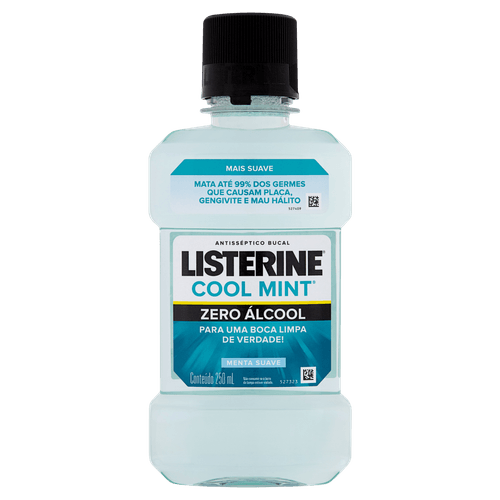 Enxaguante Bucal Zero Álcool Menta Suave Listerine Cool Mint Frasco 250ml