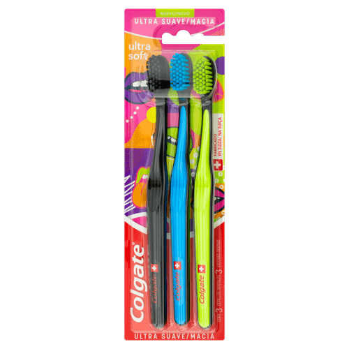 Escova Dental Ultramacia Colgate Ultra Soft 3 Unidades