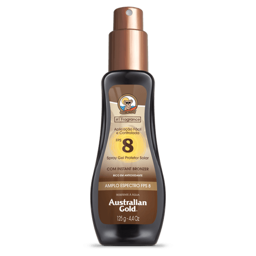 Protetor Solar Gel FPS 8 Australian Gold Exotic Blend Frasco 125g Spray