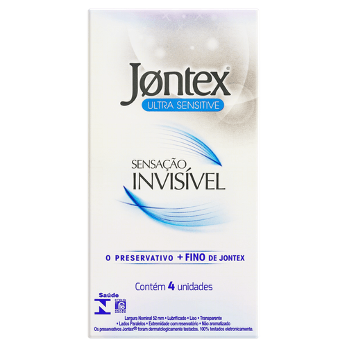 Preservativo Jontex Sensação Invisível 4 Unidades