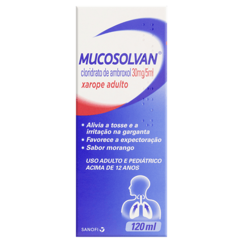 Xarope Mucosolvan 30mg/ml Morango Sanofi Caixa 120ml
