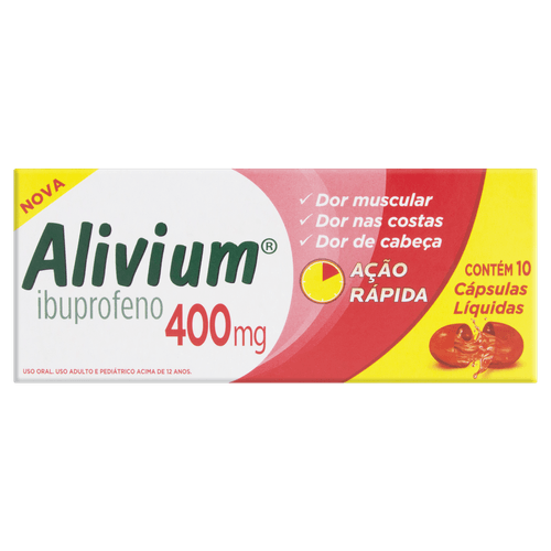 Alivium 400mg Mantecorp Farmasa Caixa 10 Cápsulas Líquidas
