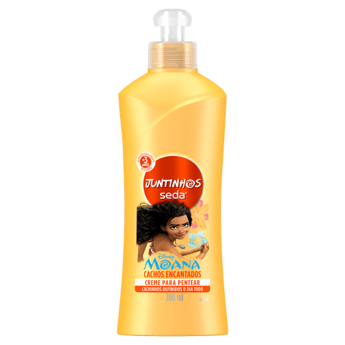 Creme para Pentear Infantil Moana Seda Juntinhos Cachos Encantados Frasco - 300ml