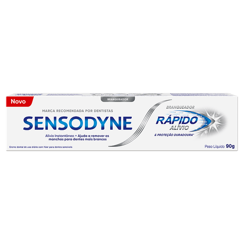 Creme Dental Sensodyne Branqueador Rápido Alívio & Proteção Duradoura - 90g