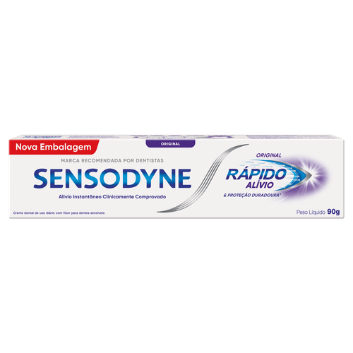 Creme Dental Original Sensodyne Rápido Alívio & Proteção Duradoura Caixa 90g