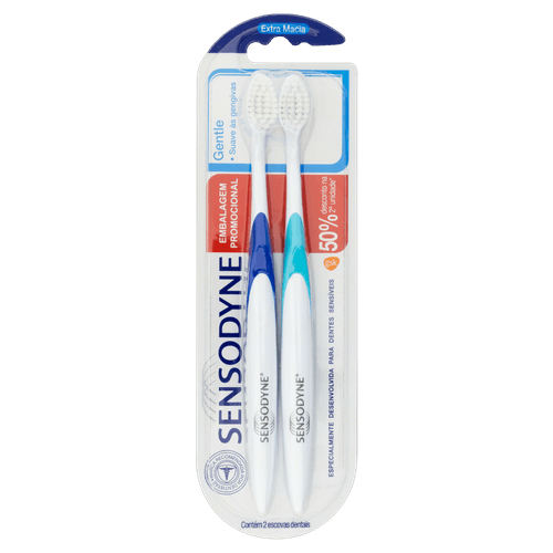 Escova Dental Extramacia Gentle Sensodyne 2 Unidades Grátis 50% de Desconto na 2ª Unidade