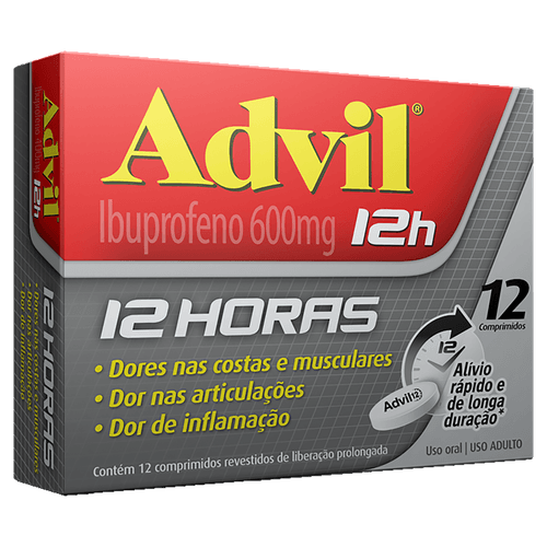 Advil 12Horas Caixa 12 Comprimidos Revestidos de Liberação Prolongada