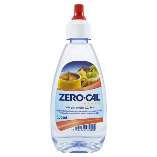 Adoçante Líquido Sacarina Zero Cal Frasco 100ml