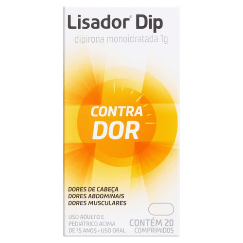 Lisador Dip 1g Brainfarma Caixa 20 Comprimidos