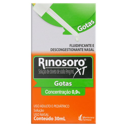 Descongestionante Nasal Rinosoro XT Mantecorp Farmasa 9mg/ml Gotas 30ml