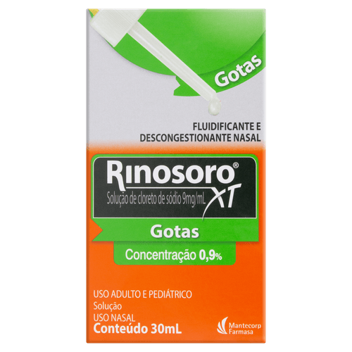 Rinosoro XT 9mg/ml (0,9%) Mantecorp Farmasa Caixa 30ml Gotas