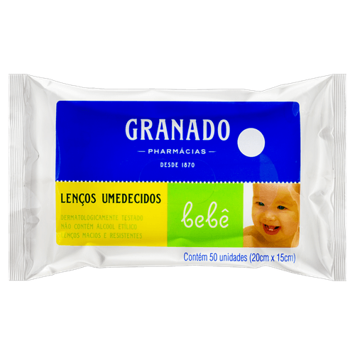 Lenço Umedecido Granado Bebê Tradicional 50Un - Granado