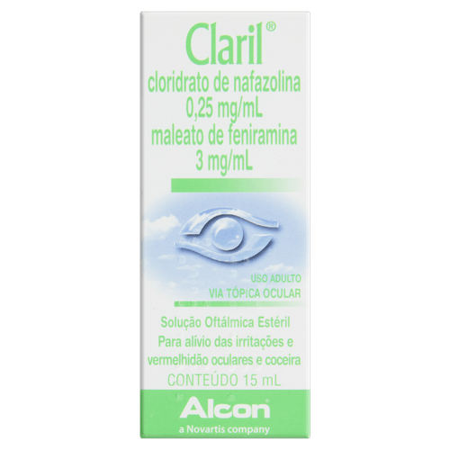 Claril 0,25 + 3mg Solução Oftálmico Gotas 15ml