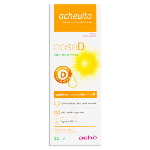 Dose D Solução Oral Sabor Maca Verde 20ml