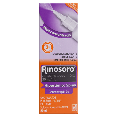 Rinosoro Solução Nasal Spray 30mg 50ml