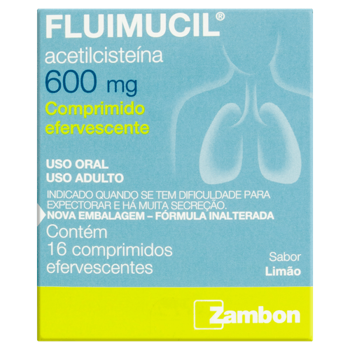 Fluimucil 600mg 16 Comprimidos Efevescentes