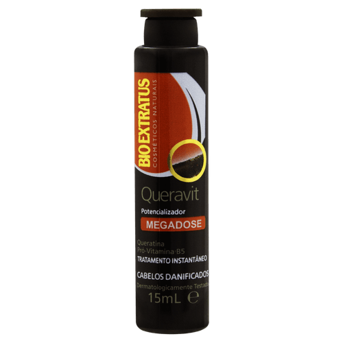 Potencializador capilar Megadose Queravit 15ml para Cabelos Danificados - Bio Extratus