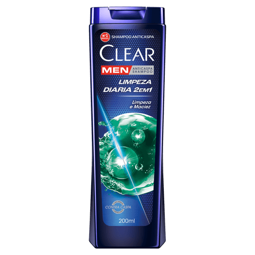 Shampoo Anticaspa Clear Limpeza Diária 2 em 1 200ml