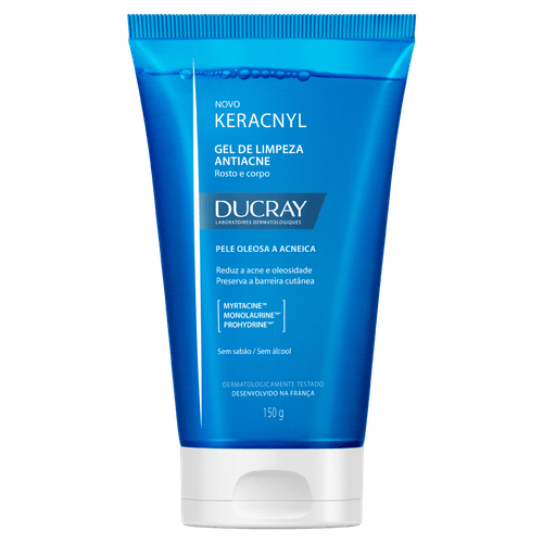 Gel de Limpeza Antiacne Rosto e Corpo Ducray Keracnyl - 150g