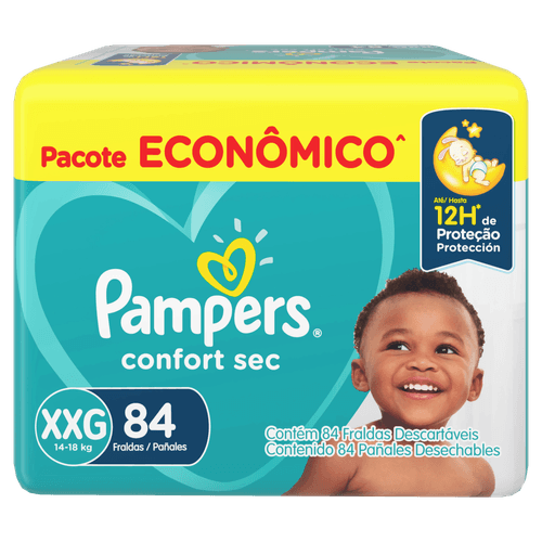 Fralda Pampers Confort Sec XXG - 84 unidades