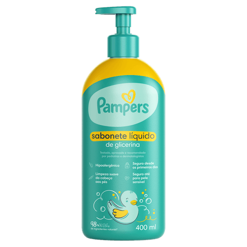 Sabonete Líquido Infantil de Glicerina Pampers - 400ml