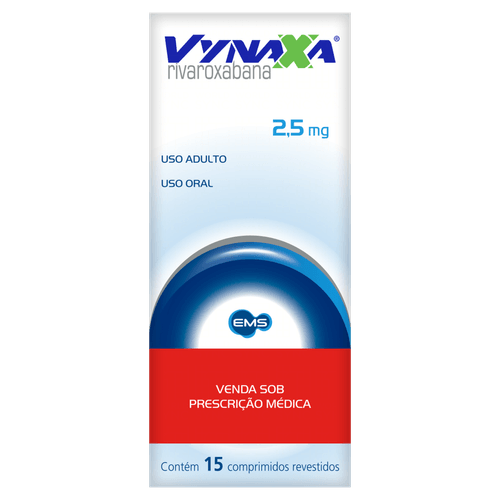 Anticoagulante Rivaroxabana Vynaxa 2,5mg Comprimido 30 Unidades