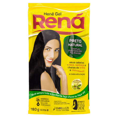 Gel Hene Rena Alisamento Jaborandi Pouch 180G - Hene Rena