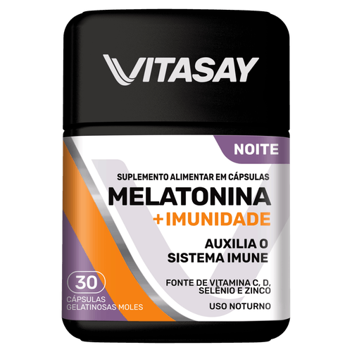 Suplemento Alimentar Melatonina + Imunidade Vitasay 30 cápsulas