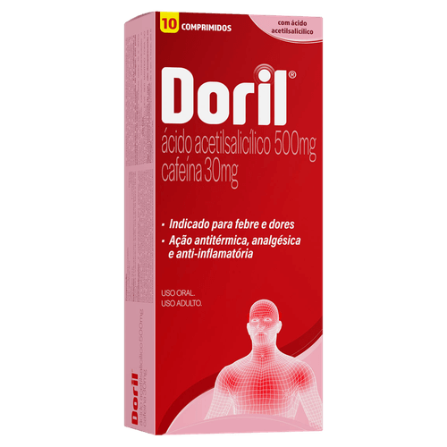 Analgésico Doril 500mg + 30mg Opella Comprimido 10 Unidades