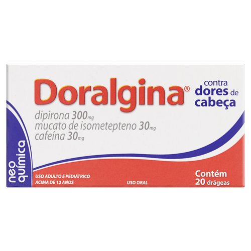Doralgina - Analgésico - 20 drágeas