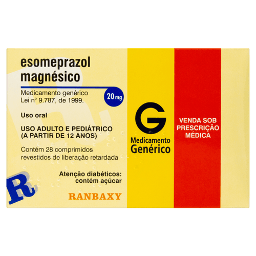 Esomeprazol Magnésico Ranbaxy 20mg Comprimido 28 Unidades