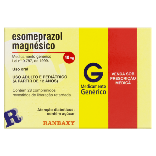 Esomeprazol Magnésico Ranbaxy 40mg Comprimido 28 Unidades