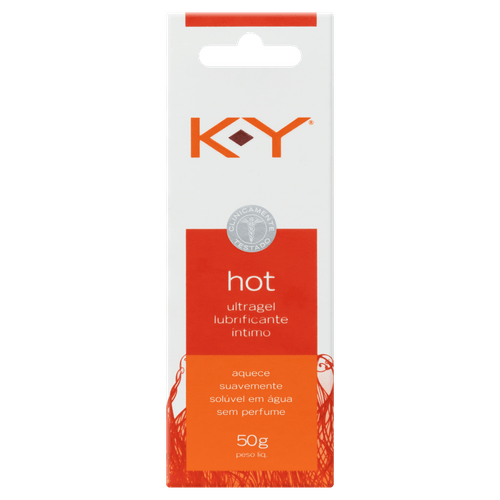 Lubrificante Íntimo Hot Ultragel sem Perfume K-Y Caixa 50g