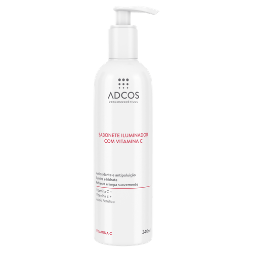 Sabonete Líquido Facial Iluminador Vitamina C Adcos 240ml
