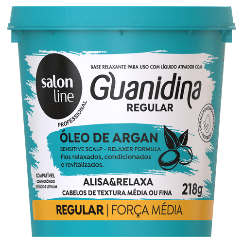Alisante Regular Óleo de Argan Salon Line Guanidina Pote 218g