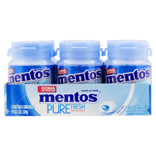 Chiclete Mentos Pure Fresh - Menta - 56g