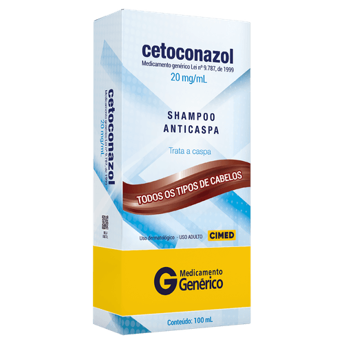 Shampoo Anticaspa Cetoconazol 20mg - Genérico Cimed - 100ml