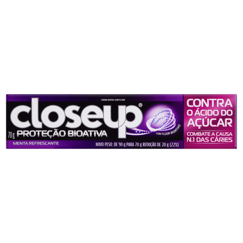 Creme Dental Close Up Bioactive Protection 70g Menta Refrescante