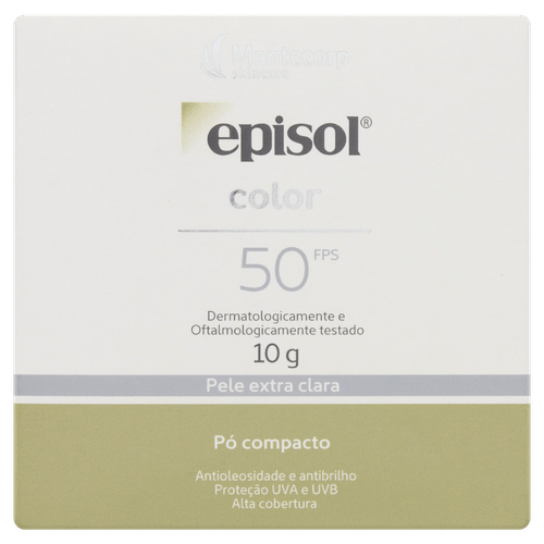 Pó Compacto Episol Color FPS50 - Pele Extra Clara