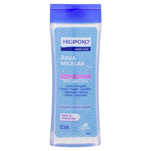 Água Micelar Higiporo Td Tipo Pele 120Ml - Davene