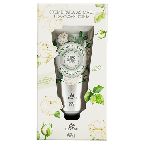 Creme Para Mãos Davene Rosa Branco 65G - Davene