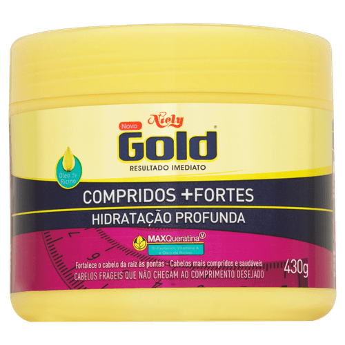 Creme de Tratamento Gold Compridos Fortes 430g Niely