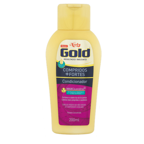 Condicionador Niely Gold Compridos + Fortes 200ml - Niely