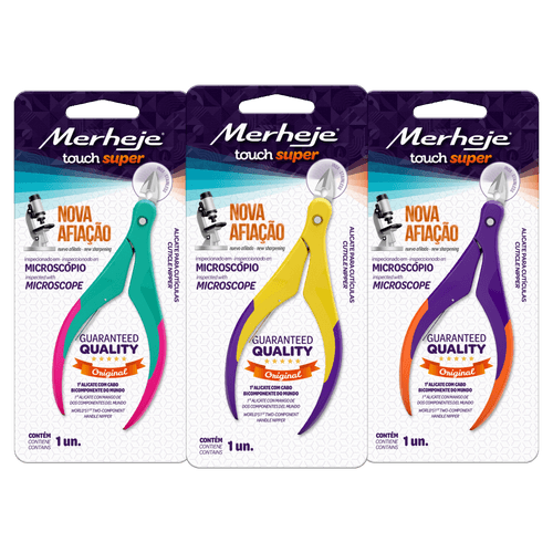 Alicate para Cutículas Merheje Super Touch - Cores Sortidas