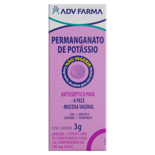 Permanganato Potassio Adv 100Mg 30 Comprimidos - Adv