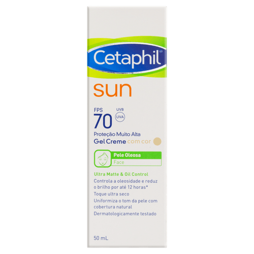 Protetor Solar Cetaphil Sun Gel Creme Com Cor Fps70