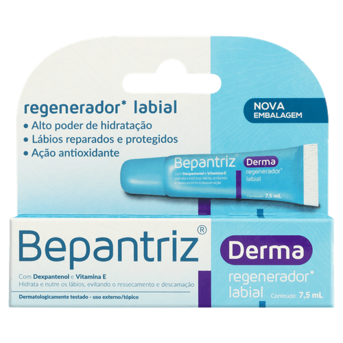 Creme Hidratante Labial Bepantriz Derma Regenerador 7,5ml Cimed
