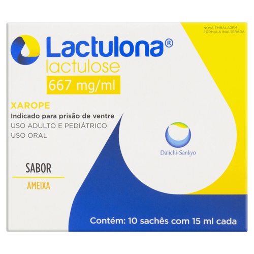 Lactulona Xarope Sabor Ameixa 10 Sachê 667mg